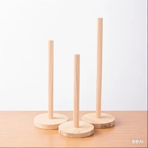1PC Easy To Assemble Wooden Paper Towel Holder For Kitchen, Living Room, And Bedroom - Vertical Tissue Rack For Home Decoration