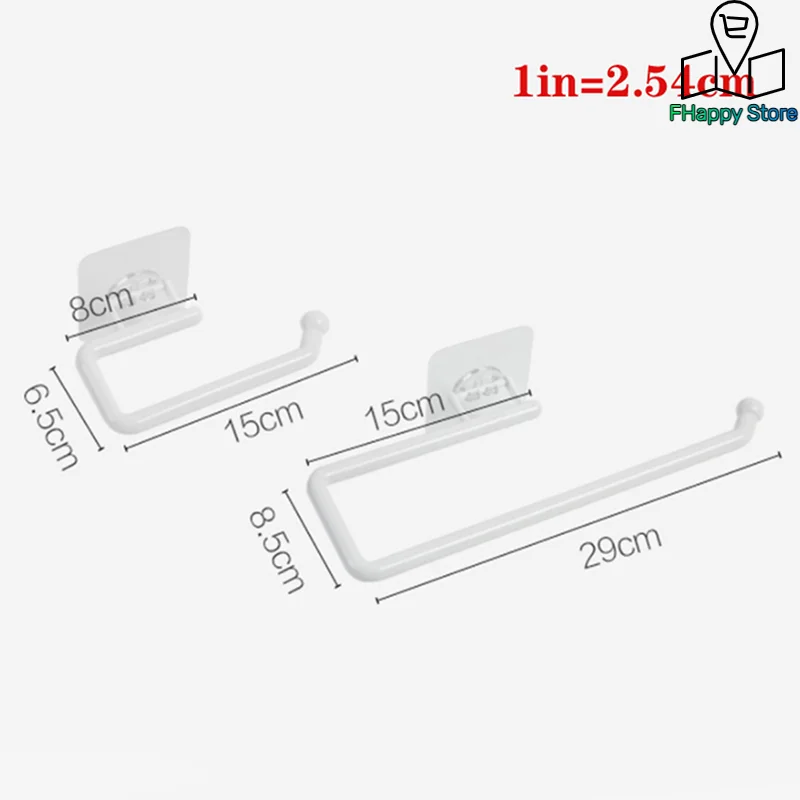 Metal Under Cabinet Paper Roll Rack Towel Holder Tissue Hanger Kitchen Home Doo - Image 6