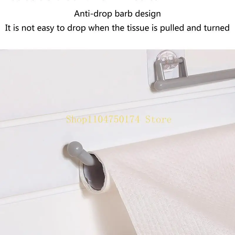 Wall-mounted Tissue Roll Dispenser Under Cabinet Paper Towel Holder Self-adhesive Towel Rack for Bathroom Kitchen top sale - Image 5