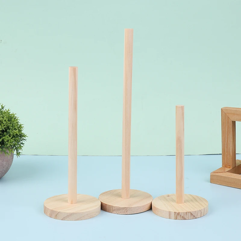 1PC Easy To Assemble Wooden Paper Towel Holder For Kitchen, Living Room, And Bedroom - Vertical Tissue Rack For Home Decoration - Image 5