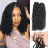 12A Small Spirals Curly Crochet Human Hair Extensions Invisible Knotless PreSeparated Feather Crochet Hair With String For Women